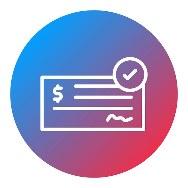 Imagen vectorial del icono de depósito de cheque Se puede utilizar para la banca