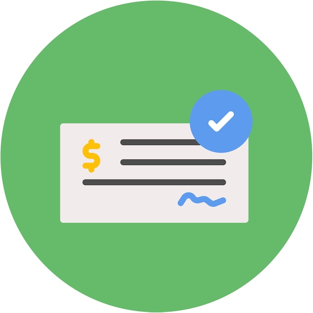 Imagen vectorial del icono de depósito de cheque Se puede utilizar para la banca