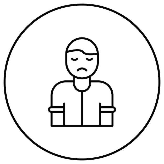 Imagen vectorial de icono de depresión Se puede usar para Untact World