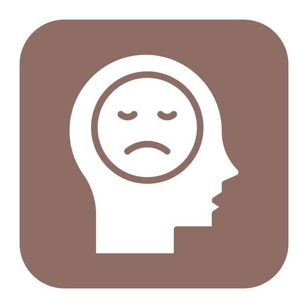 La imagen vectorial del icono de la depresión se puede utilizar para la psicología
