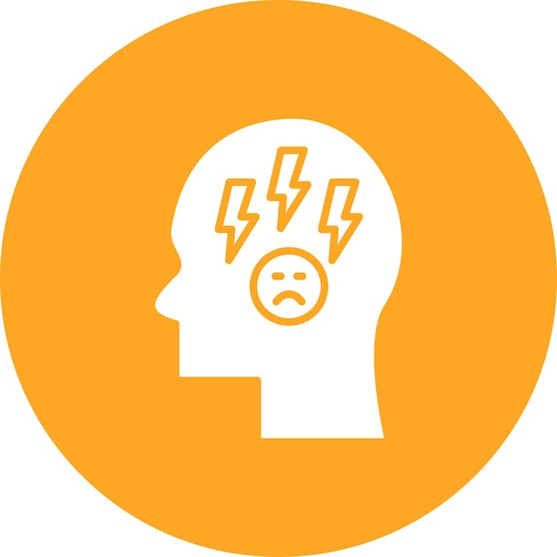Imagen vectorial del icono de la depresión Se puede utilizar para la salud mental