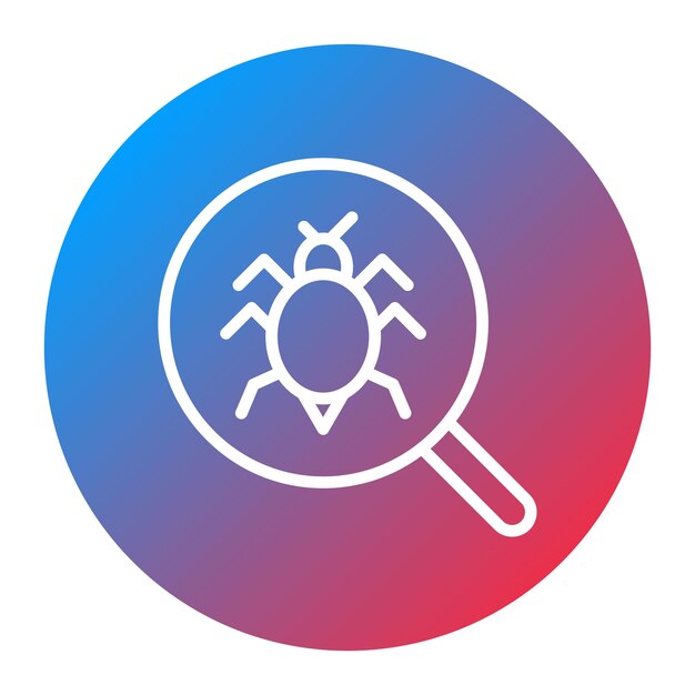 Imagen vectorial de icono de depuración Se puede utilizar para pruebas de software
