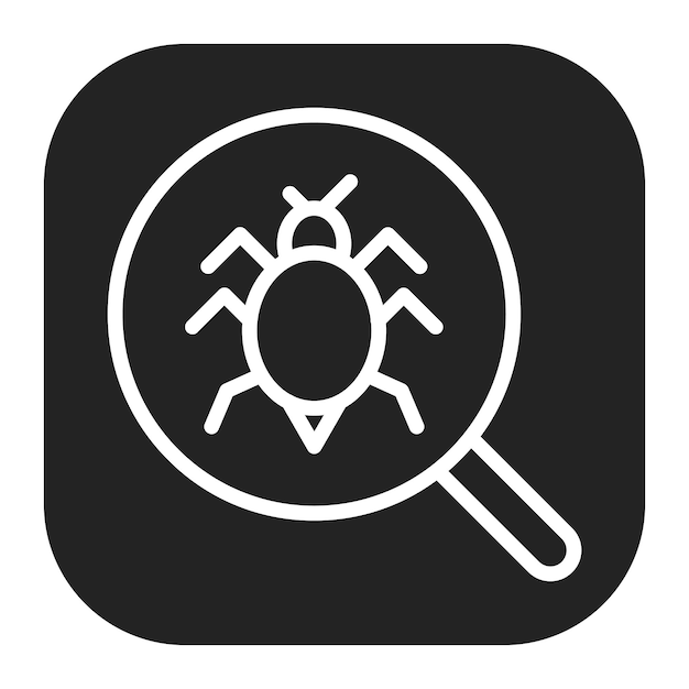 Imagen vectorial de icono de depuración Se puede utilizar para pruebas de software