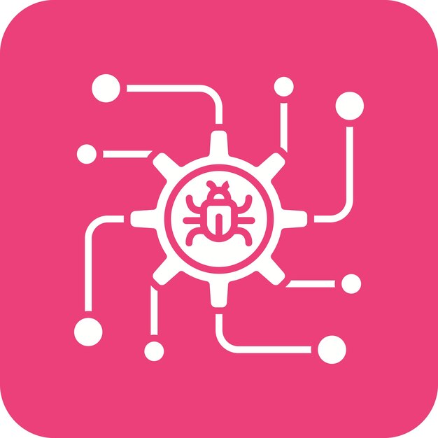 Imagen vectorial de icono de depuración Puede utilizarse para la programación informática