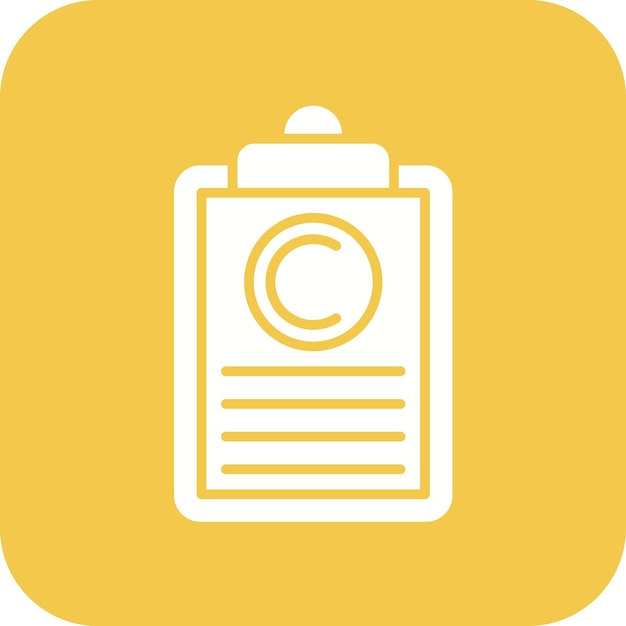 Imagen vectorial de icono de derechos de autor Puede usarse para la Agencia de Modelos