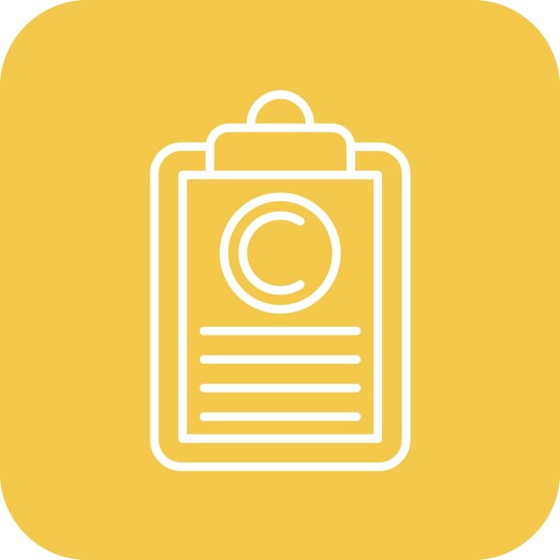 Imagen vectorial de icono de derechos de autor Puede usarse para la Agencia de Modelos