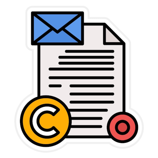 Imagen vectorial de icono de derechos de autor Puede utilizarse para el emprendimiento