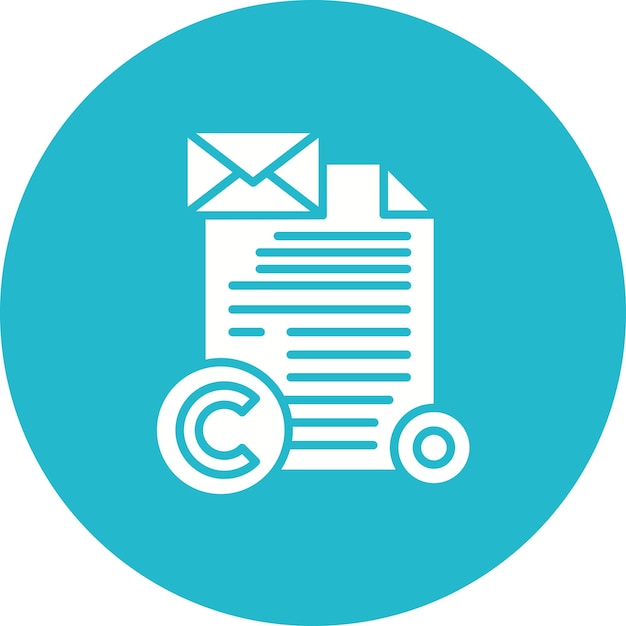 Imagen vectorial de icono de derechos de autor Puede utilizarse para el emprendimiento