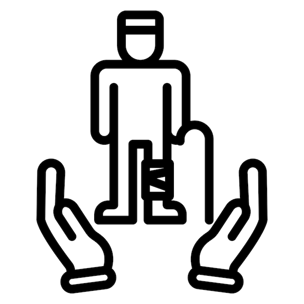 Imagen vectorial del icono de los derechos de la discapacidad Se puede utilizar para la justicia social