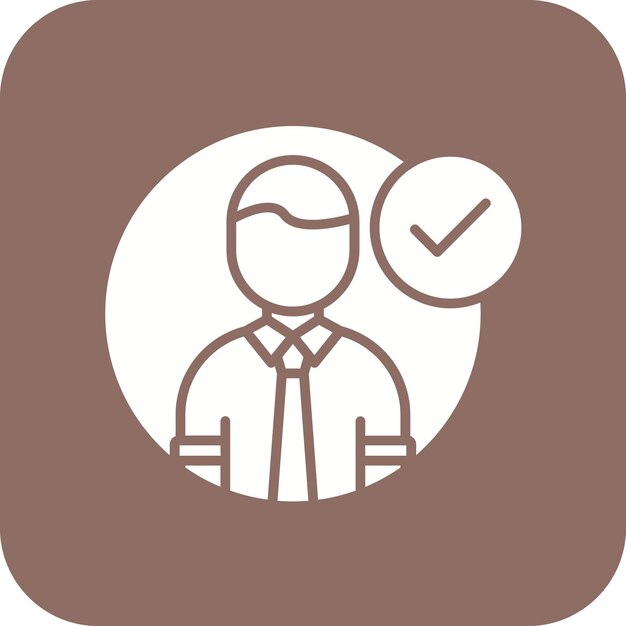 Imagen vectorial del icono de los derechos del empleado Se puede utilizar para Recursos Humanos