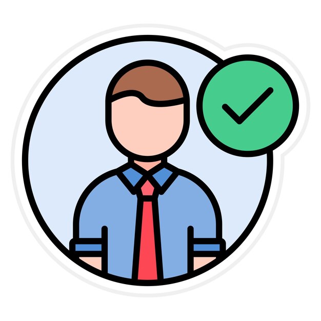 Imagen vectorial del icono de los derechos del empleado Se puede utilizar para Recursos Humanos