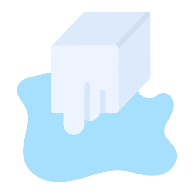 La imagen vectorial del icono de derretimiento del hielo se puede utilizar para el calentamiento global