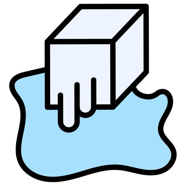 La imagen vectorial del icono de derretimiento del hielo se puede utilizar para el calentamiento global