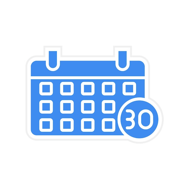 Imagen vectorial del icono del desafío de 30 días Se puede usar para Fitness en el hogar