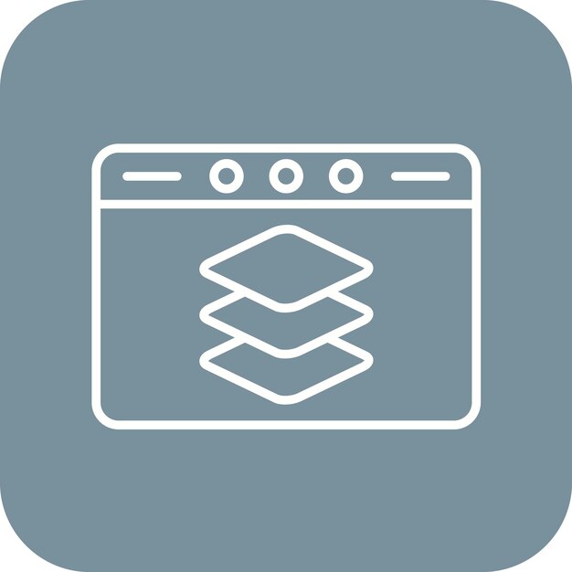 Imagen vectorial de icono de desarrollador de pila completa Se puede usar para UX e UI