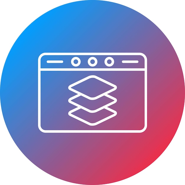 Imagen vectorial de icono de desarrollador de pila completa Se puede usar para UX e UI
