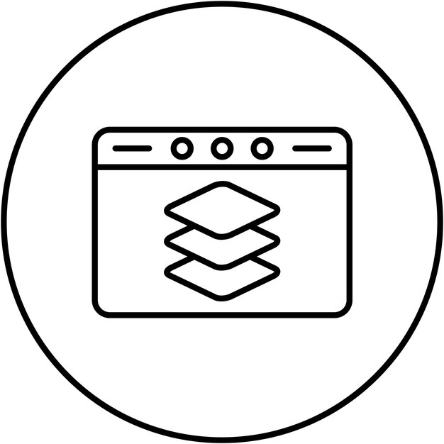 Imagen vectorial de icono de desarrollador de pila completa Se puede usar para UX e UI