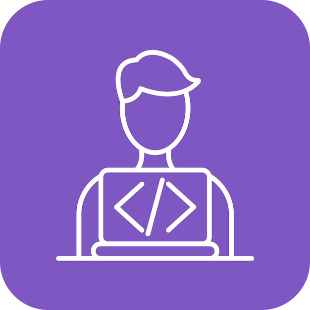 Imagen vectorial del icono del desarrollador de software Se puede utilizar para el análisis de datos