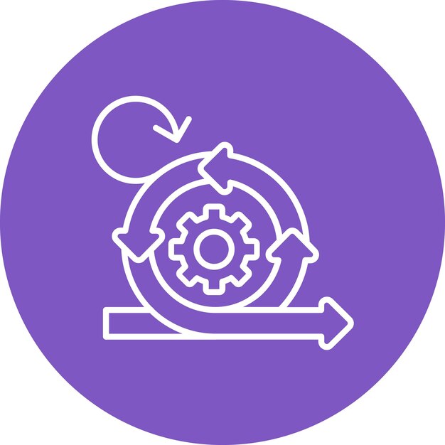 Imagen vectorial de icono de desarrollo ágil Se puede usar para ágil