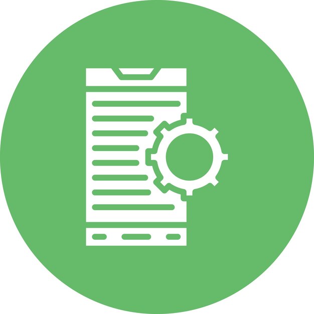 Imagen vectorial de icono de desarrollo de aplicaciones móviles Se puede utilizar para servicios profesionales