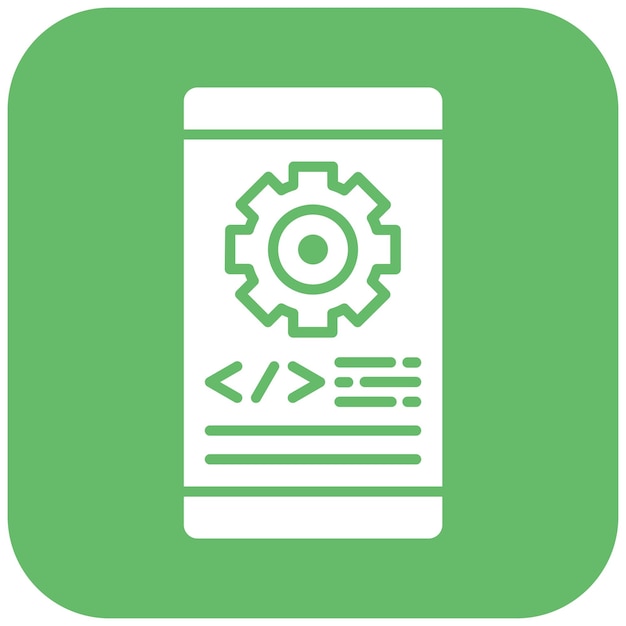Imagen vectorial de icono de desarrollo de aplicaciones Se puede utilizar para el arranque