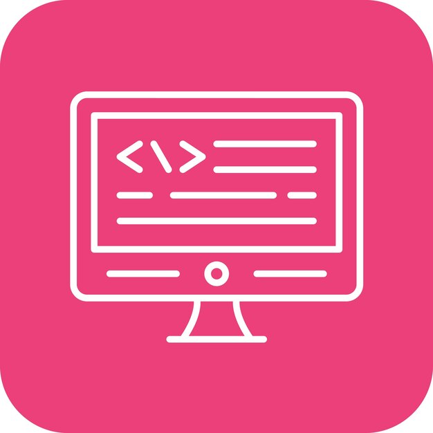 Imagen vectorial de icono de desarrollo de Back End Se puede usar para No Code