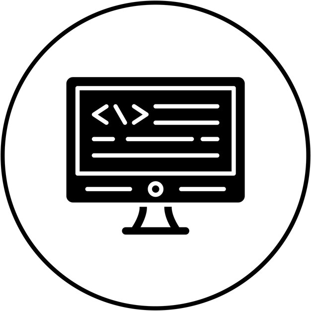 Imagen vectorial de icono de desarrollo de Back End Se puede usar para No Code