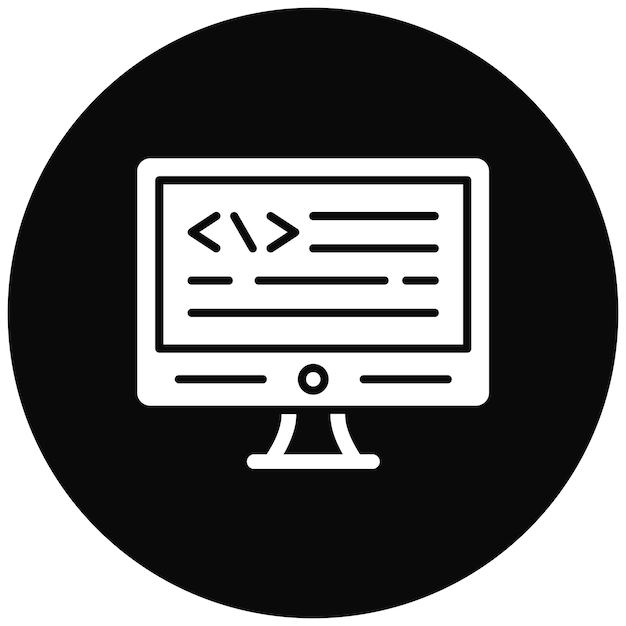 Imagen vectorial de icono de desarrollo de Back End Se puede usar para No Code
