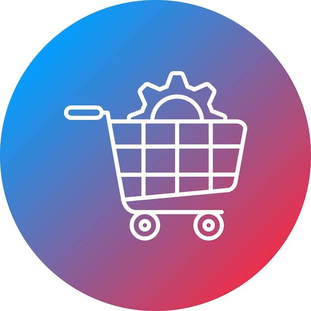 Imagen vectorial de icono de desarrollo de comercio electrónico Se puede utilizar para la agencia de medios