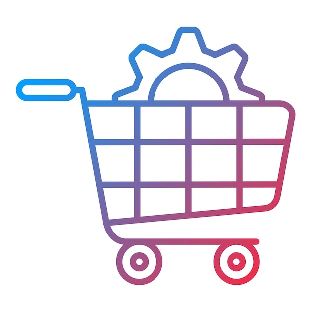 Imagen vectorial de icono de desarrollo de comercio electrónico Se puede utilizar para la agencia de medios