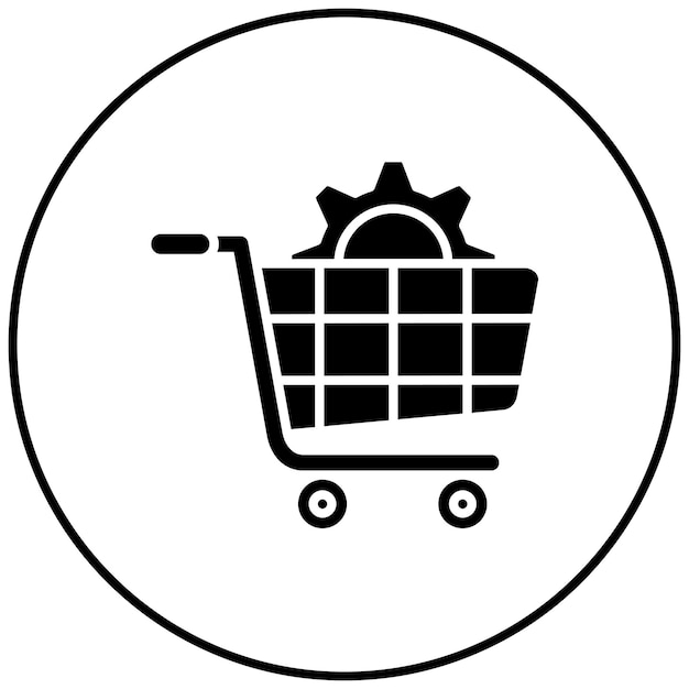 Imagen vectorial de icono de desarrollo de comercio electrónico Se puede utilizar para la agencia de medios