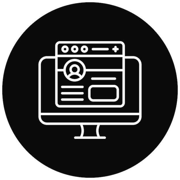Imagen vectorial de icono de desarrollo de frontend Se puede utilizar para la programación informática