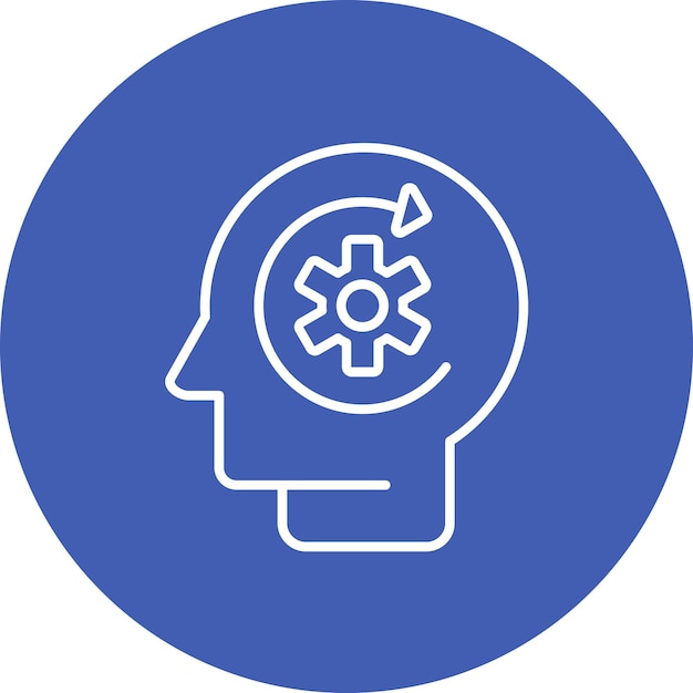 Imagen vectorial del icono de desarrollo de habilidades Se puede usar para Factory