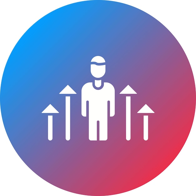 Imagen vectorial de icono de desarrollo de Persona Se puede usar para Agencia de Medios