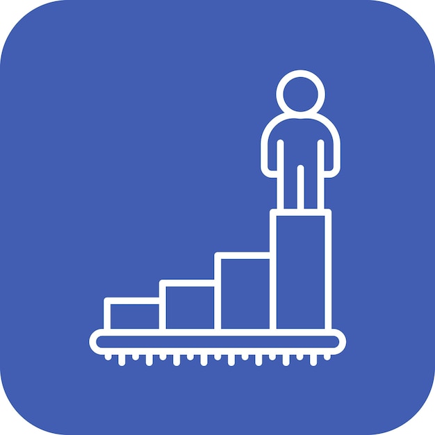 Imagen vectorial de icono de desarrollo personal Se puede utilizar para la gestión empresarial