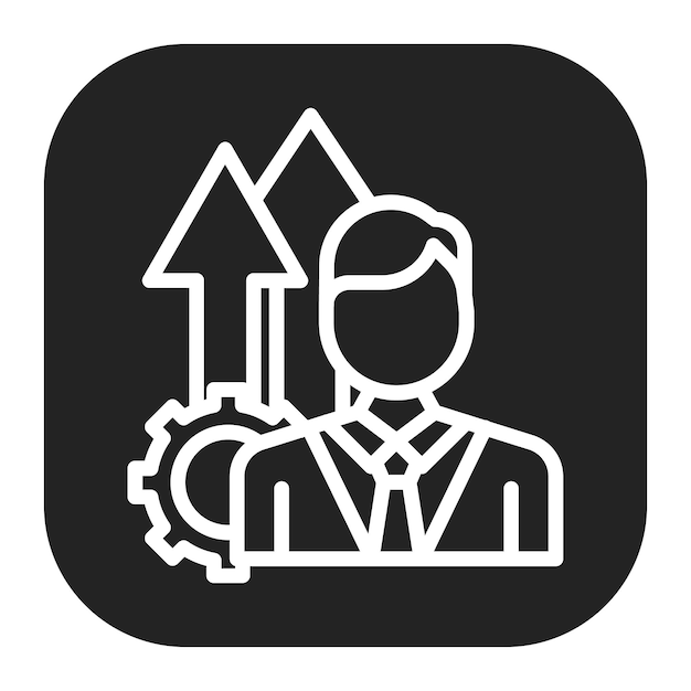 Imagen vectorial de icono de desarrollo profesional Se puede utilizar para el currículum vitae