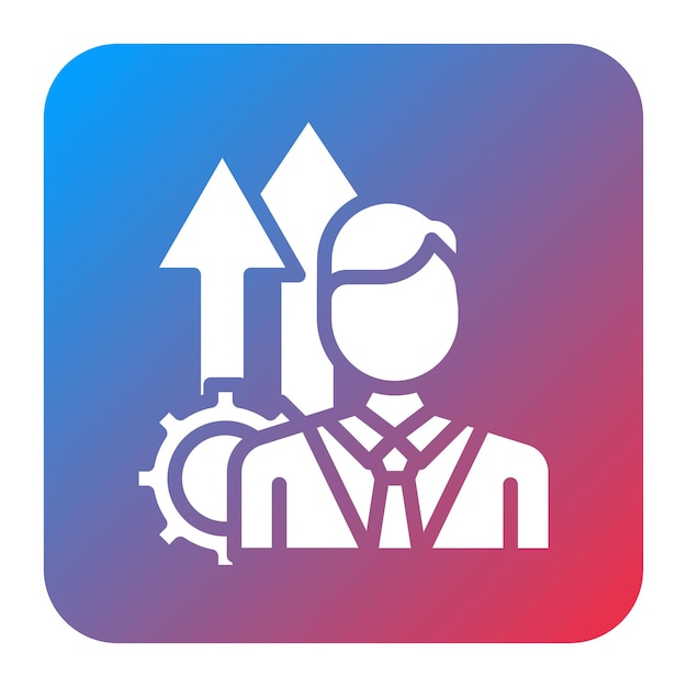 Imagen vectorial de icono de desarrollo profesional Se puede utilizar para el currículum vitae