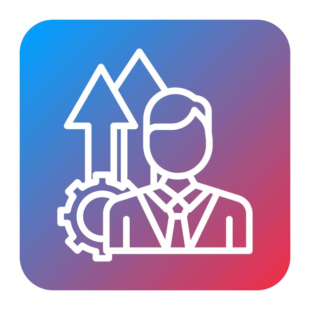 Imagen vectorial de icono de desarrollo profesional Se puede utilizar para el currículum vitae