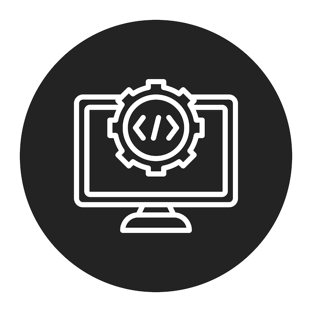 Imagen vectorial del icono de desarrollo Puede utilizarse para Servicios Profesionales