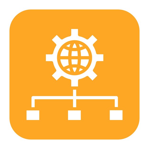 Imagen vectorial del icono de desarrollo de la red Se puede utilizar para la creación de redes