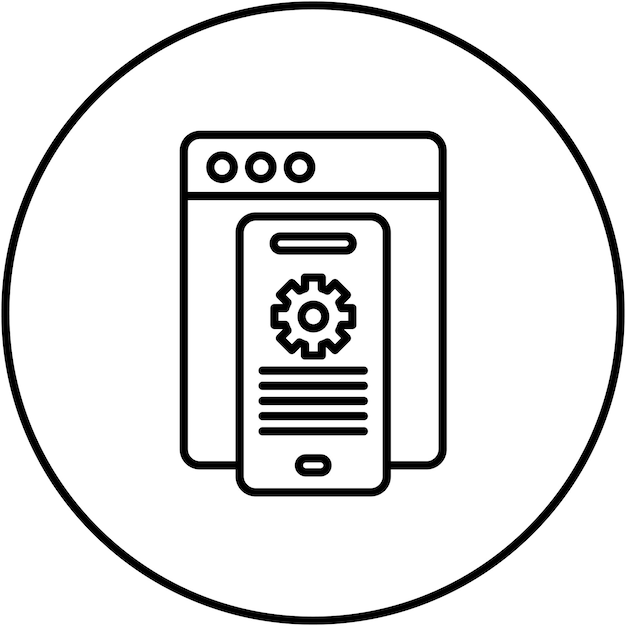 Imagen vectorial de icono de desarrollo de software Se puede usar para No Código