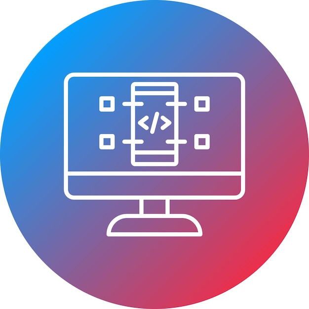 Imagen vectorial de icono de desarrollo de software Se puede utilizar para codificación y desarrollo