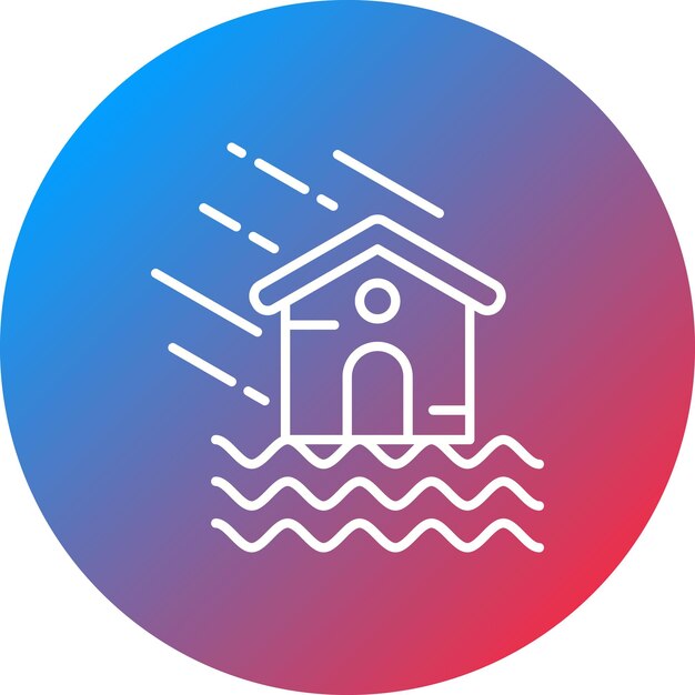Imagen vectorial del icono del desastre del viento Se puede utilizar para el desastre natural