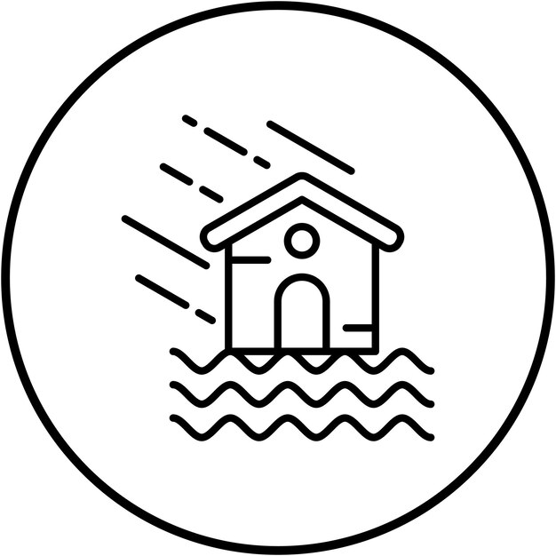 Imagen vectorial del icono del desastre del viento Se puede utilizar para el desastre natural