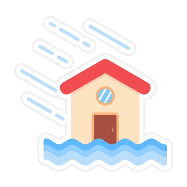 Imagen vectorial del icono del desastre del viento Se puede utilizar para el desastre natural