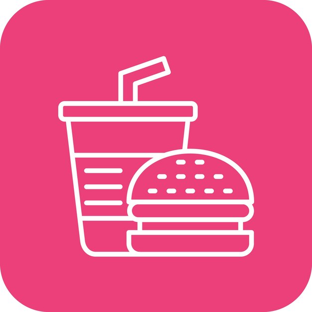 Imagen vectorial del icono del desayuno Se puede usar para catering