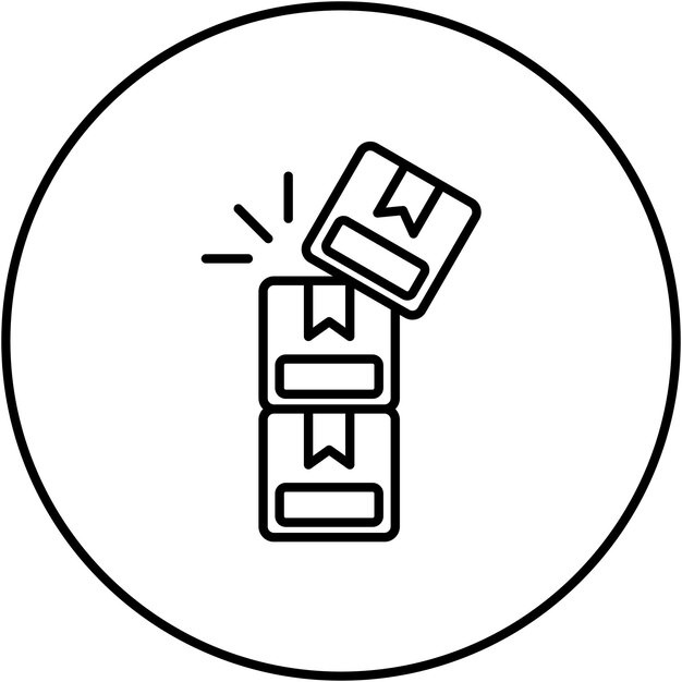 Vector imagen vectorial del icono de desbordamiento del envío se puede utilizar para la logística