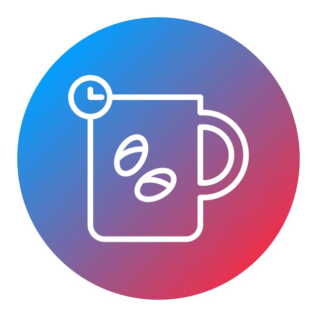 Imagen vectorial del icono de descanso de café Se puede utilizar para el trabajo remoto