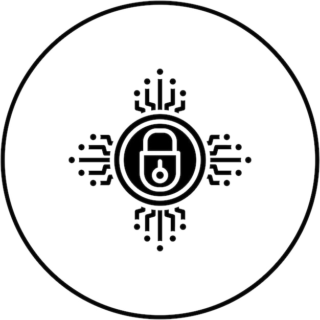 Imagen vectorial del icono de descifrado Se puede utilizar para la criptomoneda