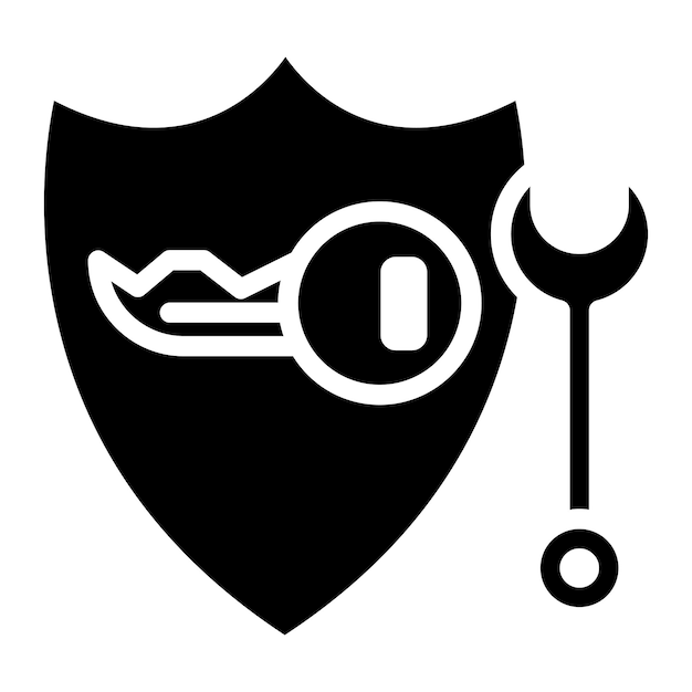 Imagen vectorial de icono de descifrado seguro Se puede usar para Locksmith